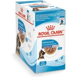 Blue Buffalo || ROYAL CANIN || Wellness Sales 6 Royal Canin Size Health Nutrition Large Puppy Chunks In Gravy Dog Food Pouch, 4.9-oz, Case Of 10