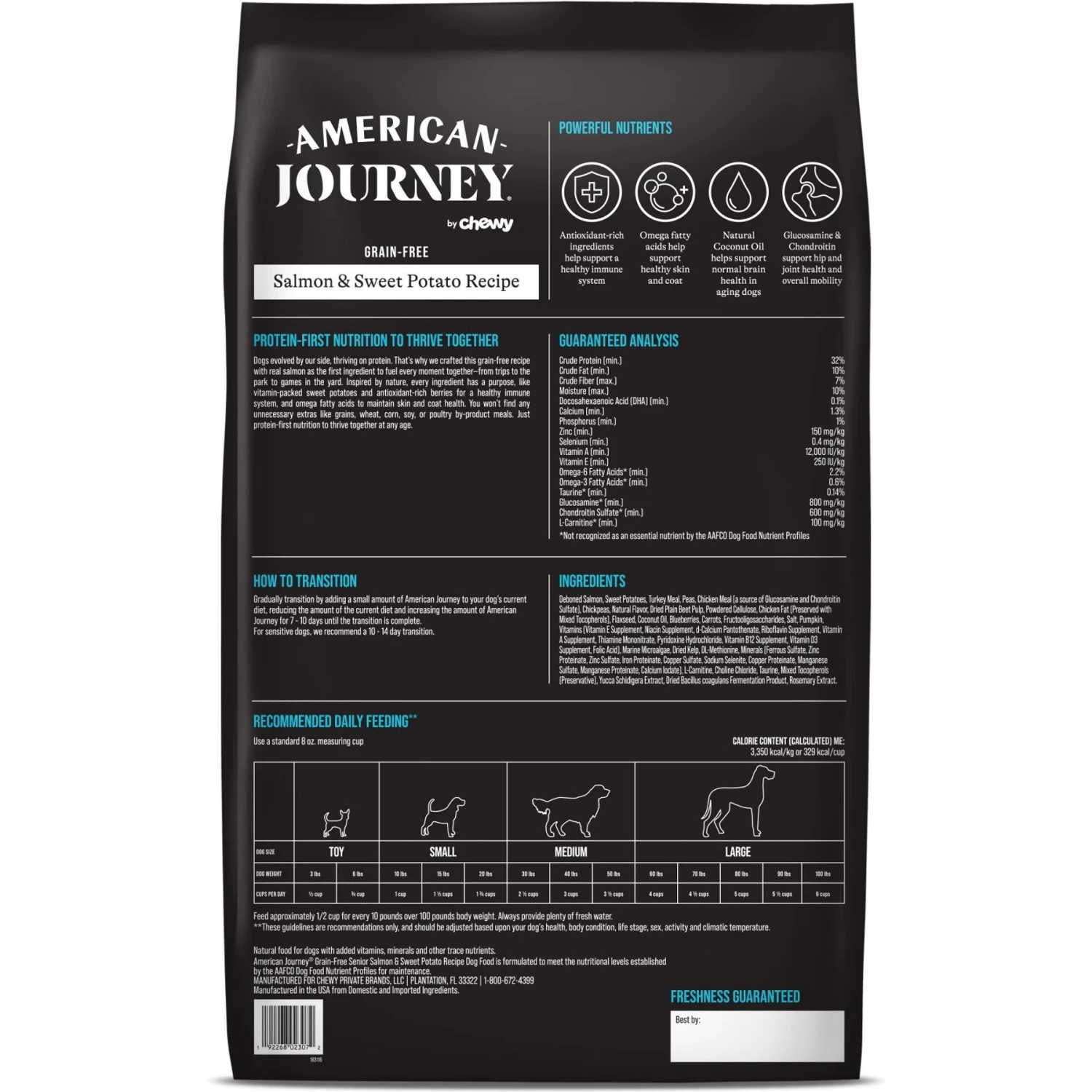 American Journey Senior Salmon & Sweet Potato Recipe Grain-Free Dry Dog Food, 24-lb Bag 4 American Journey Senior Salmon & Sweet Potato Recipe Grain-Free Dry Dog Food, 24-lb Bag - Image 2