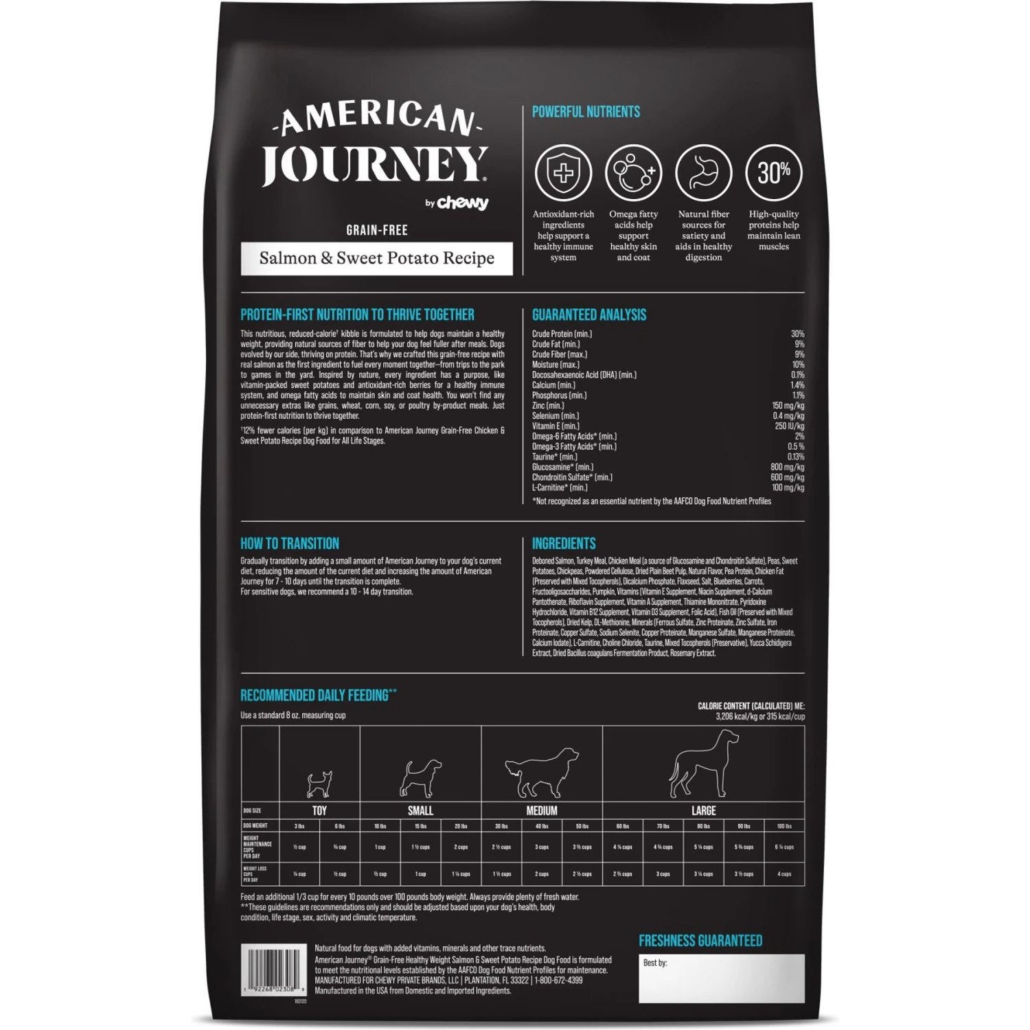 American Journey Healthy Weight Salmon & Sweet Potato Recipe Grain-Free Dry Dog Food, 24-lb Bag 4 American Journey Healthy Weight Salmon & Sweet Potato Recipe Grain-Free Dry Dog Food, 24-lb Bag - Image 2