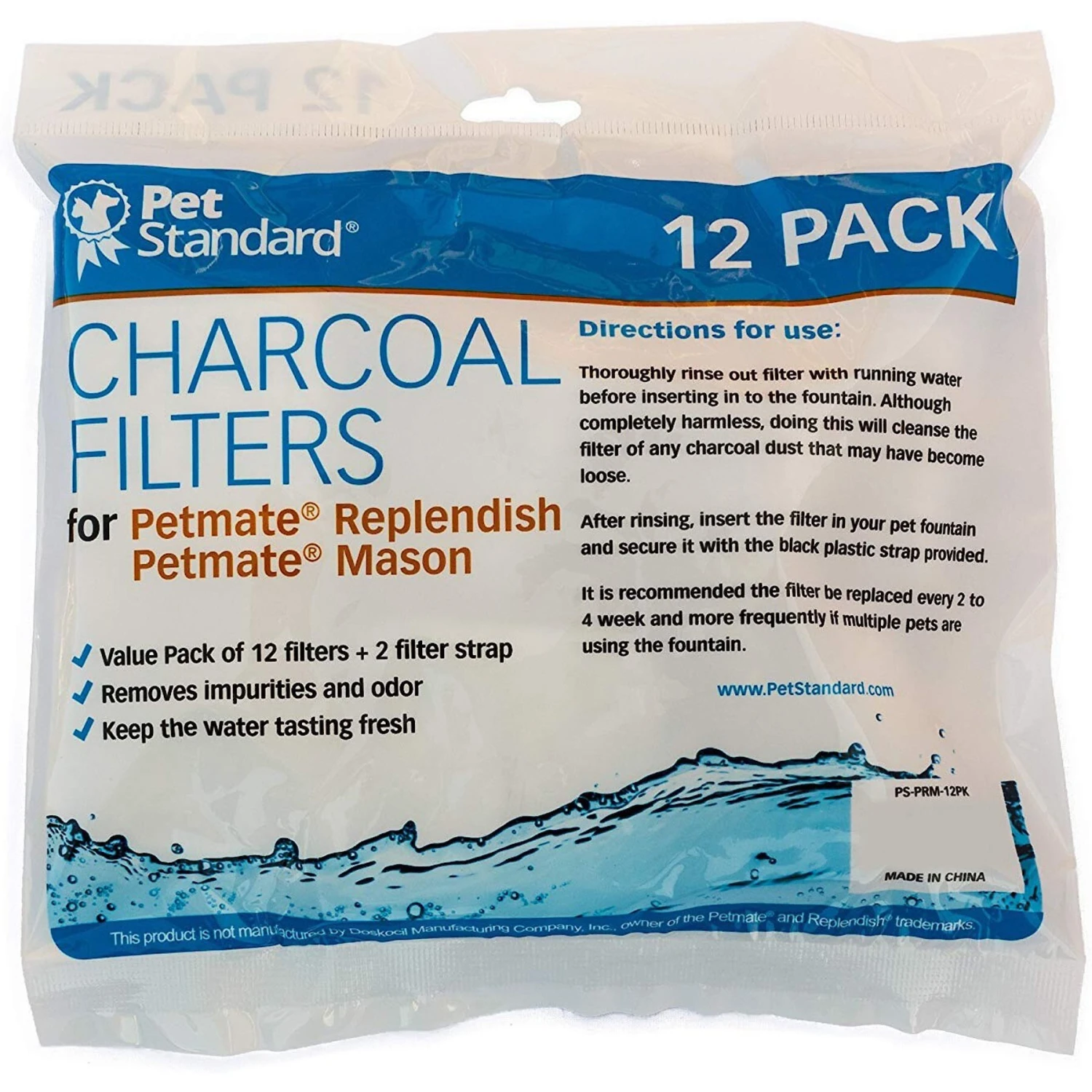 Pet Standard Charcoal Filters For PetMate Replendish, 12 Count 4 Pet Standard Charcoal Filters For PetMate Replendish, 12 Count - Image 2