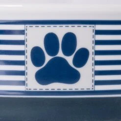 Bone Dry Striped Non-Skid Ceramic Dog & Cat Bowl Set 12 Bone Dry Striped Non-Skid Ceramic Dog & Cat Bowl Set -Blue Buffalo || ROYAL CANIN || Wellness Sales 185464 PT3. AC SS1800 V1599175568