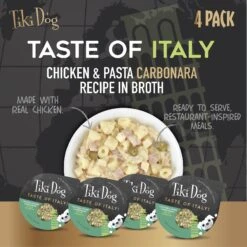 Tiki Dog Taste Of Italy Chicken, Pasta & Carbonara Recipe In Broth Wet Dog Food, 3-oz Cup, Case Of 4 -Blue Buffalo || ROYAL CANIN || Wellness Sales 186333 PT2. AC SS1800 V1576622557