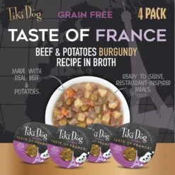 Tiki Dog Taste Of France Beef, Potatoes & Burgundy Recipe In Broth Grain-Free Wet Dog Food, 3-oz Cup, Case Of 4 -Blue Buffalo || ROYAL CANIN || Wellness Sales 186335 PT2. AC SS1800 V1576622649