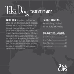 Tiki Dog Taste Of France Beef, Potatoes & Burgundy Recipe In Broth Grain-Free Wet Dog Food, 3-oz Cup, Case Of 4 -Blue Buffalo || ROYAL CANIN || Wellness Sales 186335 PT5. AC SS1800 V1631197025