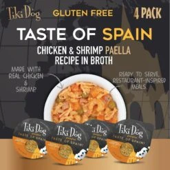 Tiki Dog Taste Of Spain Chicken & Shrimp Paella Recipe In Broth Gluten-Free Wet Dog Food, 3-oz Cup, Case Of 4 -Blue Buffalo || ROYAL CANIN || Wellness Sales 186337 PT2. AC SS1800 V1576623258