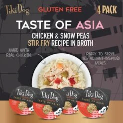 Tiki Dog Taste Of Asia Chicken & Snow Peas Stir Fry Recipe In Broth Gluten-Free Wet Dog Food, 3-oz Cup, Case Of 4 -Blue Buffalo || ROYAL CANIN || Wellness Sales 186339 PT2. AC SS1800 V1576623312