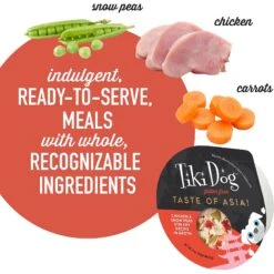 Tiki Dog Taste Of Asia Chicken & Snow Peas Stir Fry Recipe In Broth Gluten-Free Wet Dog Food, 3-oz Cup, Case Of 4 -Blue Buffalo || ROYAL CANIN || Wellness Sales 186339 PT4. AC SS1800 V1631197607