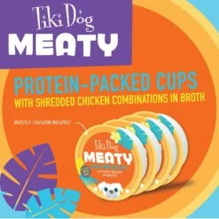 Tiki Dog Meaty High Protein Diet Chicken Recipe In Broth Grain-Free Wet Dog Food, 3-oz Cup, Case Of 4 -Blue Buffalo || ROYAL CANIN || Wellness Sales 186343 PT2. AC SS1800 V1576622768