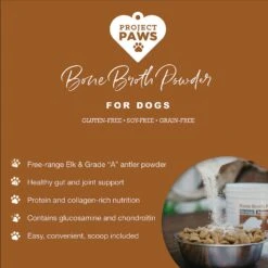 Project Paws Premium Grade Bone Broth Dog Powder Supplement Food Topper -Blue Buffalo || ROYAL CANIN || Wellness Sales 186832 PT3. AC SS1800 V1564428513