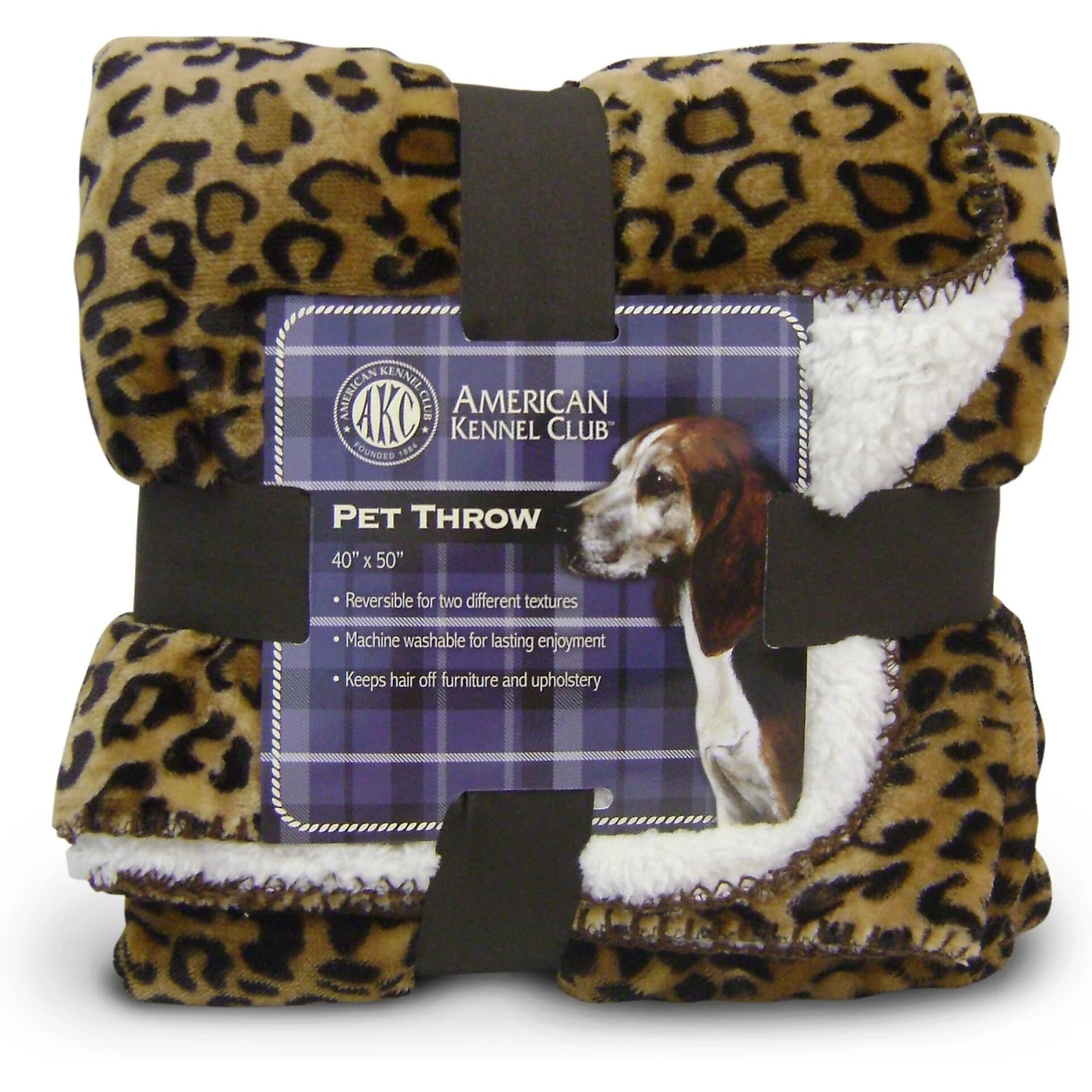 American Kennel Club AKC Animal Print Fleece Dog & Cat Blanket 3 American Kennel Club AKC Animal Print Fleece Dog & Cat Blanket