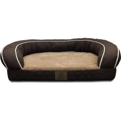 American Kennel Club AKC Quilted Orthopedic Bolster Cat & Dog Bed With Removable Cover