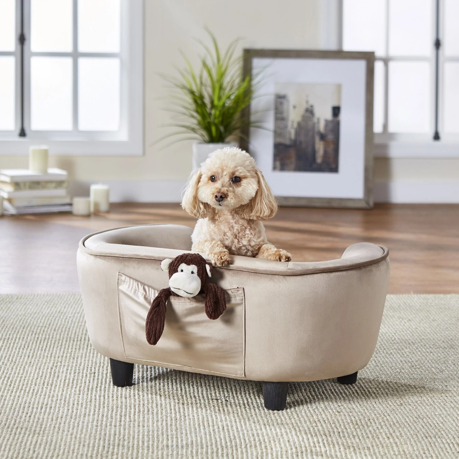 Enchanted Home Pet Coco Sofa Cat & Dog Bed With Removable Cover 4 Enchanted Home Pet Coco Sofa Cat & Dog Bed With Removable Cover - Image 2