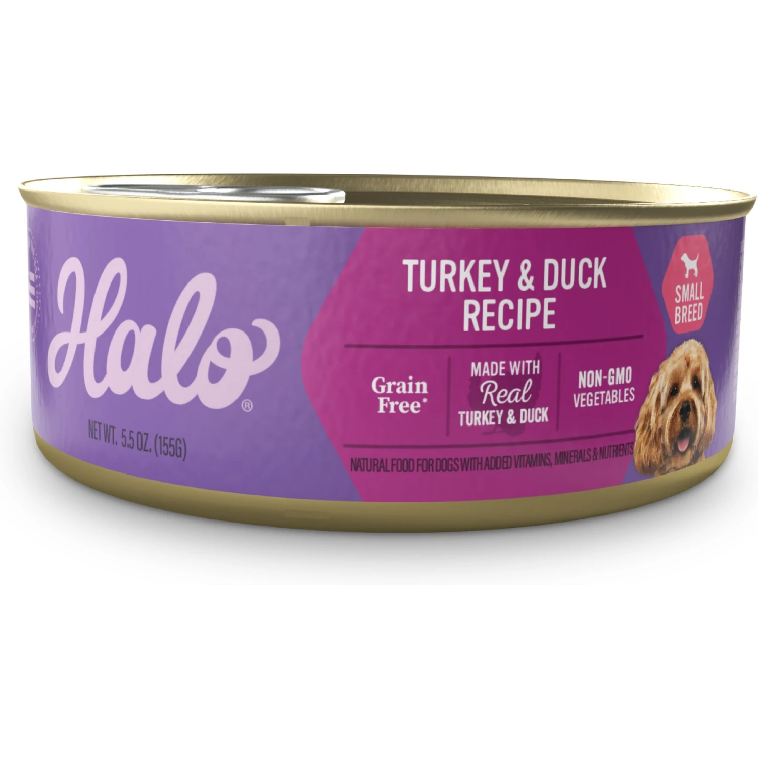 Halo Turkey & Duck Recipe Grain-Free Small Breed Canned Dog Food, 5.5-oz, Case Of 12 3 Halo Turkey & Duck Recipe Grain-Free Small Breed Canned Dog Food, 5.5-oz, Case Of 12