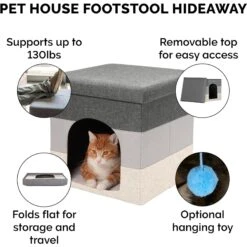 FurHaven House Footstool & Ottoman Dog & Cat Bed 16 FurHaven House Footstool & Ottoman Dog & Cat Bed -Blue Buffalo || ROYAL CANIN || Wellness Sales 198861 PT6. AC SS1800 V1568235215