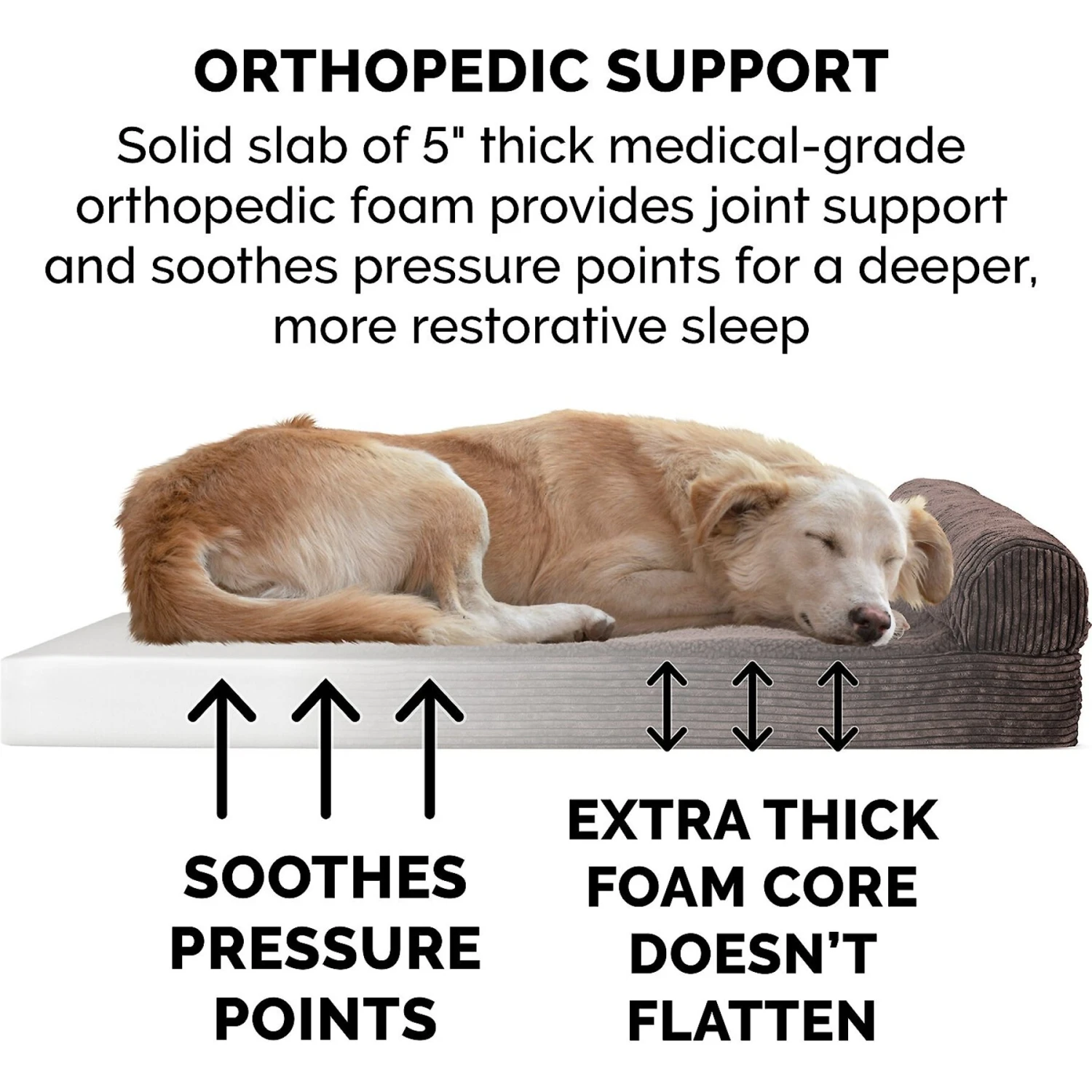 FurHaven Chaise Lounge Orthopedic Cat & Dog Bed With Removable Cover 8 FurHaven Chaise Lounge Orthopedic Cat & Dog Bed With Removable Cover - Image 6