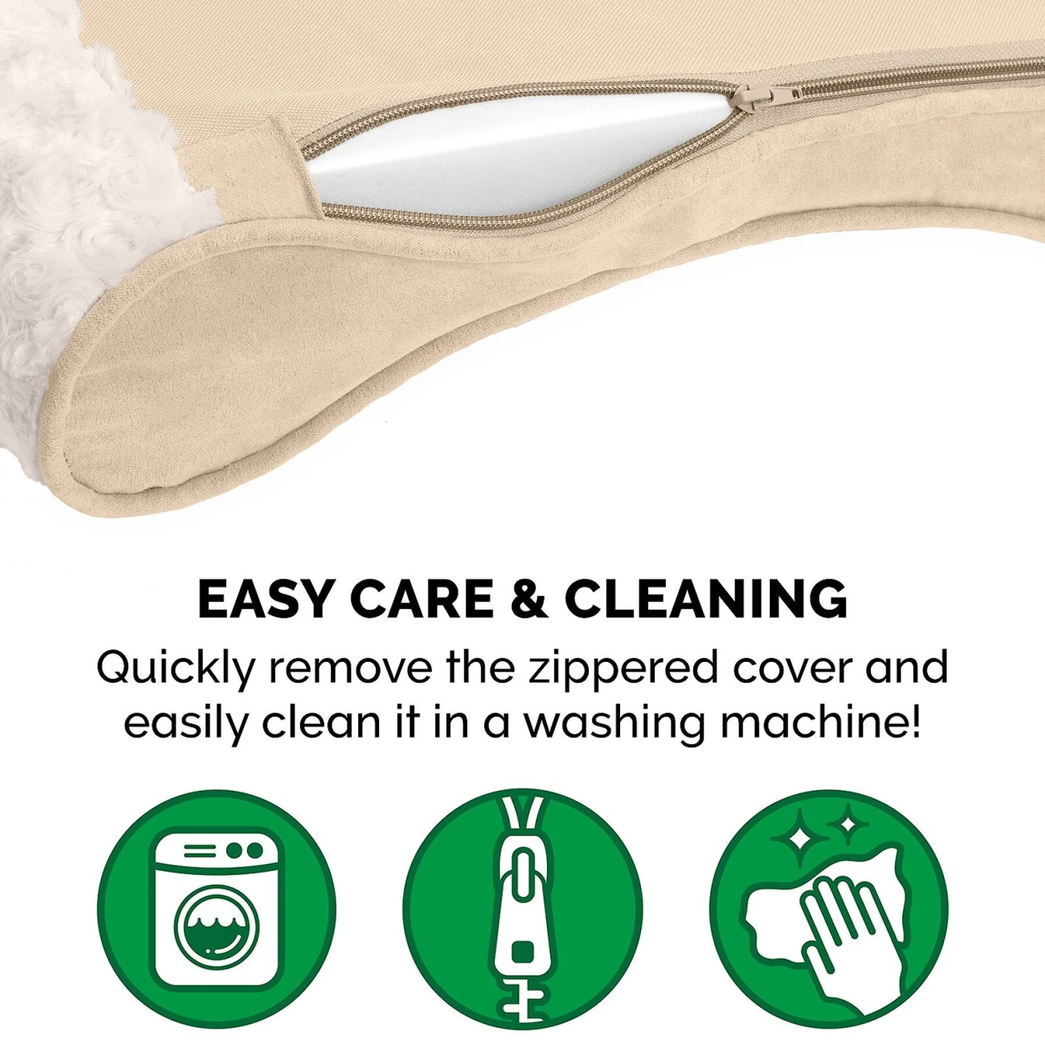 FurHaven Ultra Plush Luxe Lounger Memory Foam Dog Bed With Removable Cover 11 FurHaven Ultra Plush Luxe Lounger Memory Foam Dog Bed With Removable Cover - Image 9