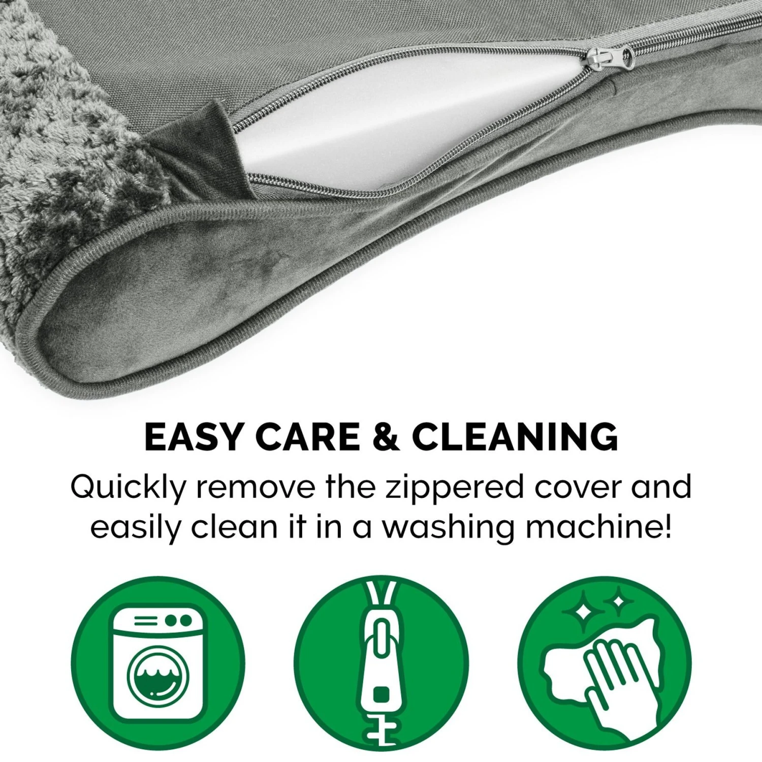 FurHaven Minky Plush Luxe Lounger Memory Foam Dog Bed With Removable Cover 10 FurHaven Minky Plush Luxe Lounger Memory Foam Dog Bed With Removable Cover - Image 8