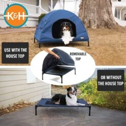 K&H Pet Products Original Indoor/Outdoor Covered Elevated Dog Bed, Navy Blue -Blue Buffalo || ROYAL CANIN || Wellness Sales 199139 PT4. AC SS1800 V1627944124