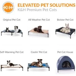 K&H Pet Products Original Indoor/Outdoor Covered Elevated Dog Bed, Navy Blue -Blue Buffalo || ROYAL CANIN || Wellness Sales 199139 PT7. AC SS1800 V1627946858
