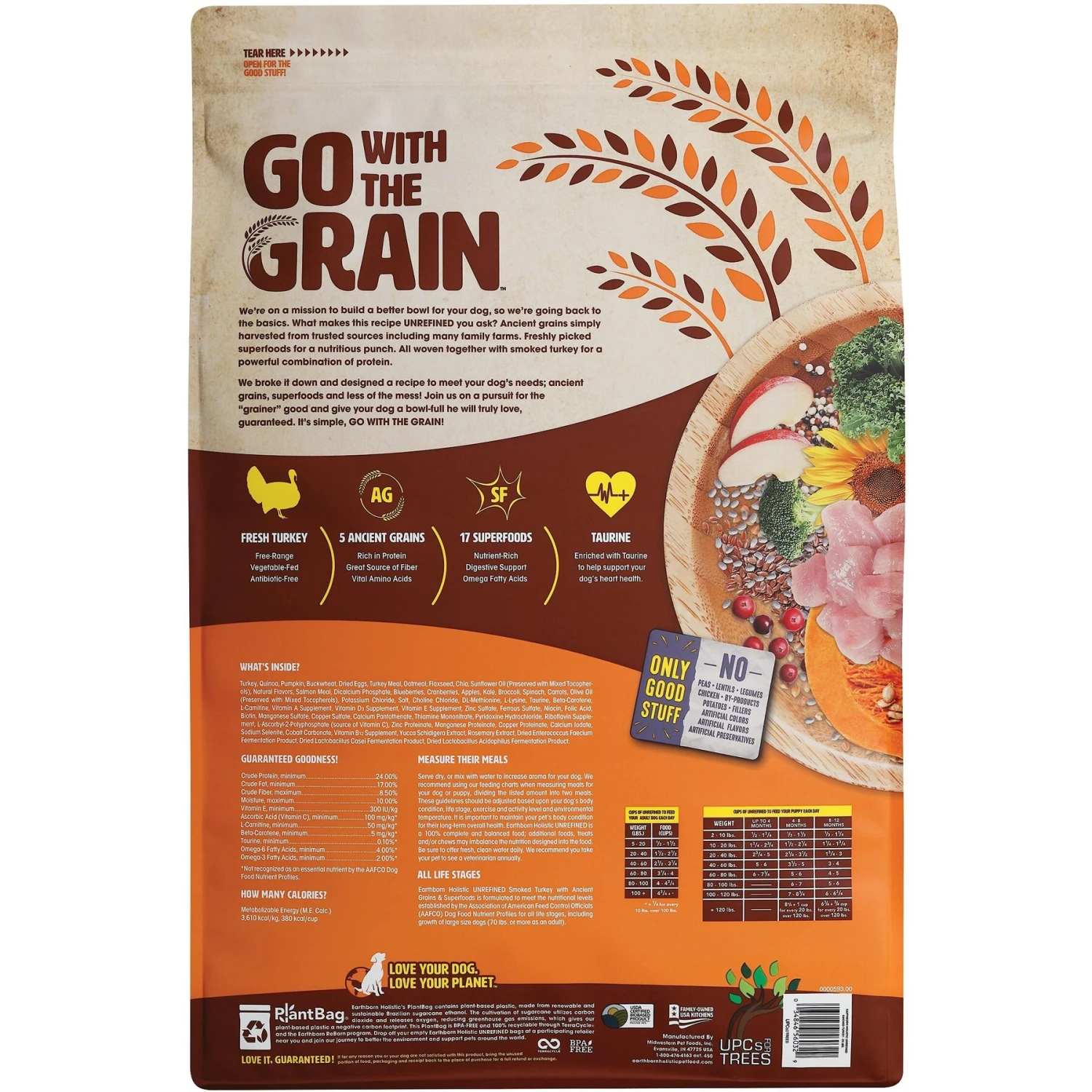 Earthborn Holistic Unrefined Smoked Turkey With Ancient Grains & Superfoods Dry Dog Food 4 Earthborn Holistic Unrefined Smoked Turkey With Ancient Grains & Superfoods Dry Dog Food - Image 2