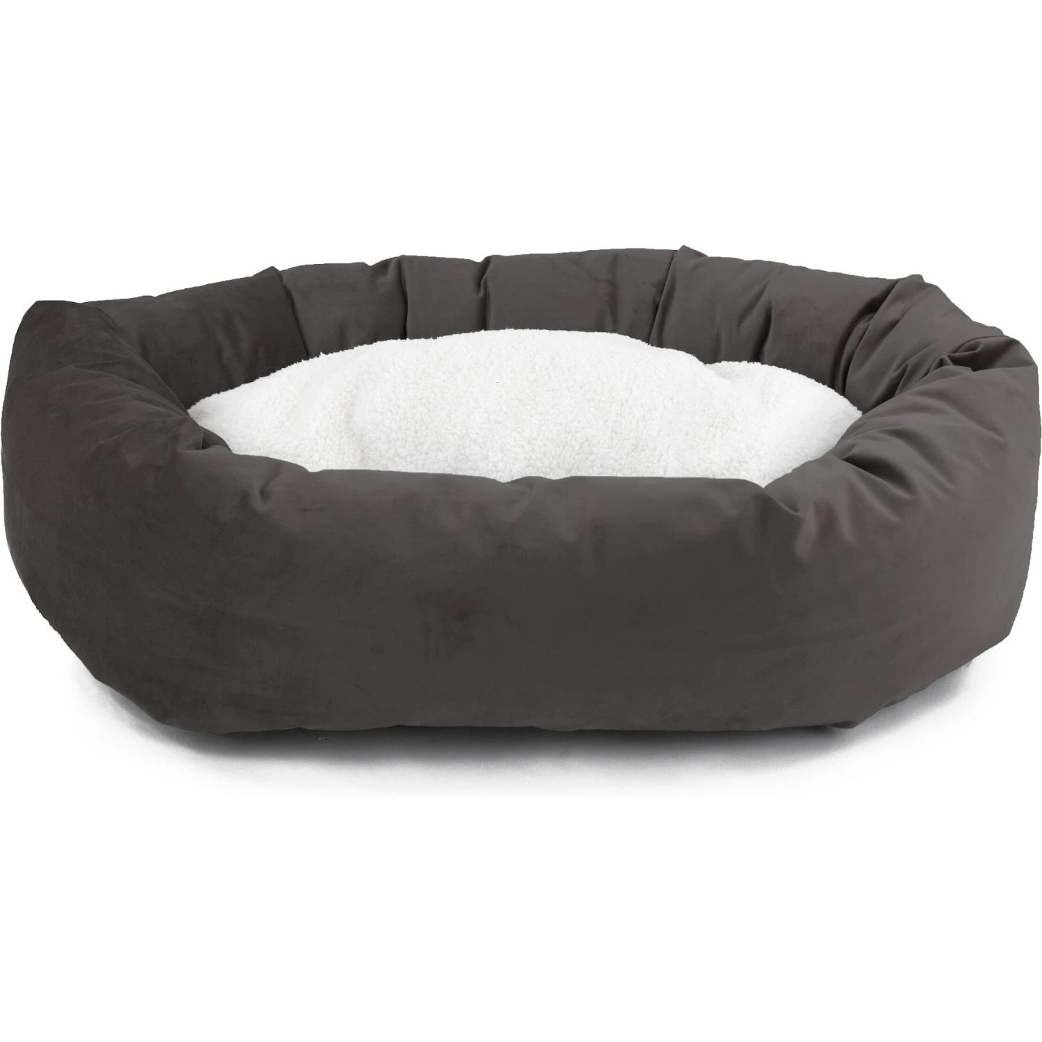 Majestic Pet Velvet Sherpa Bagel Bolster Dog Bed 4 Majestic Pet Velvet Sherpa Bagel Bolster Dog Bed - Image 2