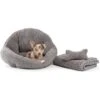Best Friends By Sheri Sherpa Deep Dish Bolster Cat & Dog Bed W/Blanket & Plush Bone -Blue Buffalo || ROYAL CANIN || Wellness Sales 201952 MAIN. AC SS1800 V1601335863