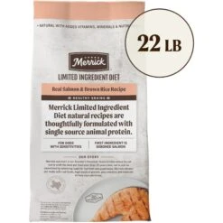 Merrick Limited Ingredient Diet Real Salmon & Brown Rice Recipe With Healthy Grains Dry Dog Food 13 Merrick Limited Ingredient Diet Real Salmon & Brown Rice Recipe With Healthy Grains Dry Dog Food -Blue Buffalo || ROYAL CANIN || Wellness Sales 203106 PT2. AC SS1800 V1631602319
