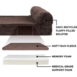 FurHaven Chaise Lounge Memory Top Cat & Dog Bed With Removable Cover -Blue Buffalo || ROYAL CANIN || Wellness Sales 206599 PT4. AC SS1800 V1585666369