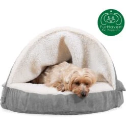 FurHaven Faux Sheepskin Snuggery Memory Top Cat & Dog Bed With Removable Cover -Blue Buffalo || ROYAL CANIN || Wellness Sales 206661 PT3. AC SS1800 V1617153725