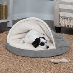 FurHaven Faux Sheepskin Snuggery Orthopedic Cat & Dog Bed With Removable Cover