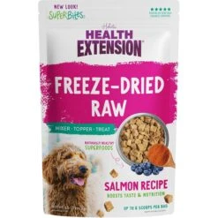 Health Extension Super Bites Salmon Recipe Freeze-Dried Raw Dog Food Mixer