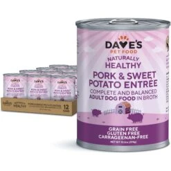 Dave's Pet Food Grain-Free Pork & Sweet Potato Entree In Broth Canned Dog Food