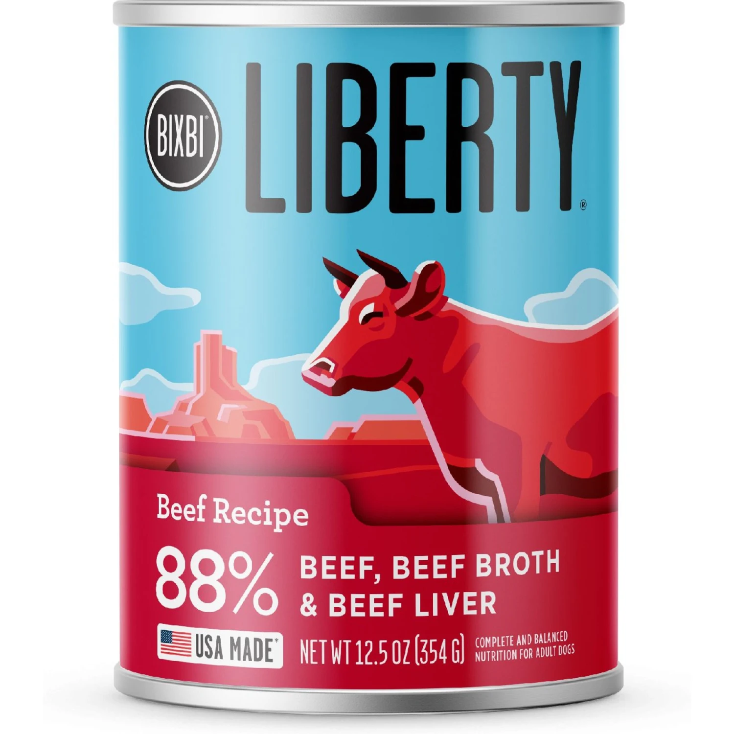 BIXBI Liberty Limited Ingredient Beef Recipe Canned Dog Food, 12.5-oz Can, Case Of 12 3 BIXBI Liberty Limited Ingredient Beef Recipe Canned Dog Food, 12.5-oz Can, Case Of 12