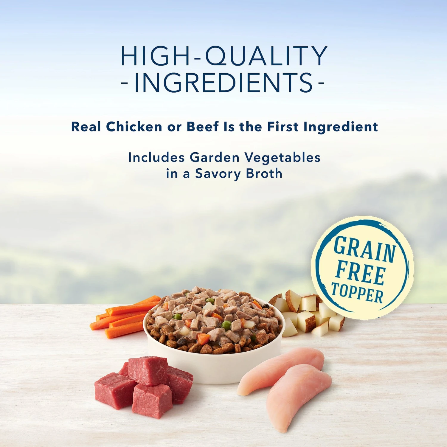 Blue Buffalo Delectables Chicken & Beef Dinner Variety Pack Grain-Free Wet Dog Food Topper, 3-oz Pouches, Case Of 12 6 Blue Buffalo Delectables Chicken & Beef Dinner Variety Pack Grain-Free Wet Dog Food Topper, 3-oz Pouches, Case Of 12 - Image 4