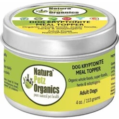 Natura Petz Organics Krypotnite Turkey Flavored Powder Hormone Supplement For Dogs, 4-oz Tin