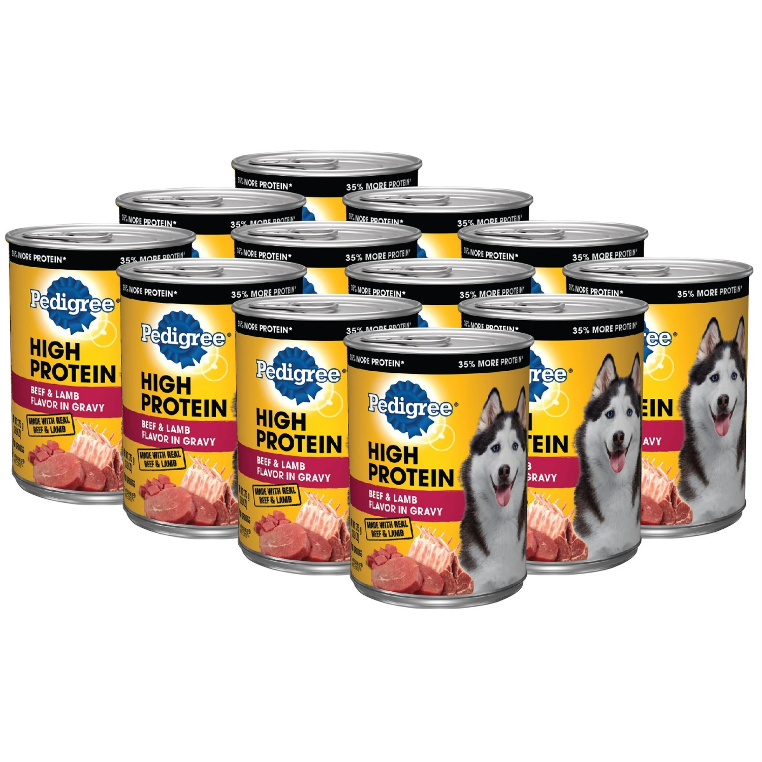 Pedigree High Protein Beef & Lamb Flavor In Gravy Canned Dog Food 3 Pedigree High Protein Beef & Lamb Flavor In Gravy Canned Dog Food