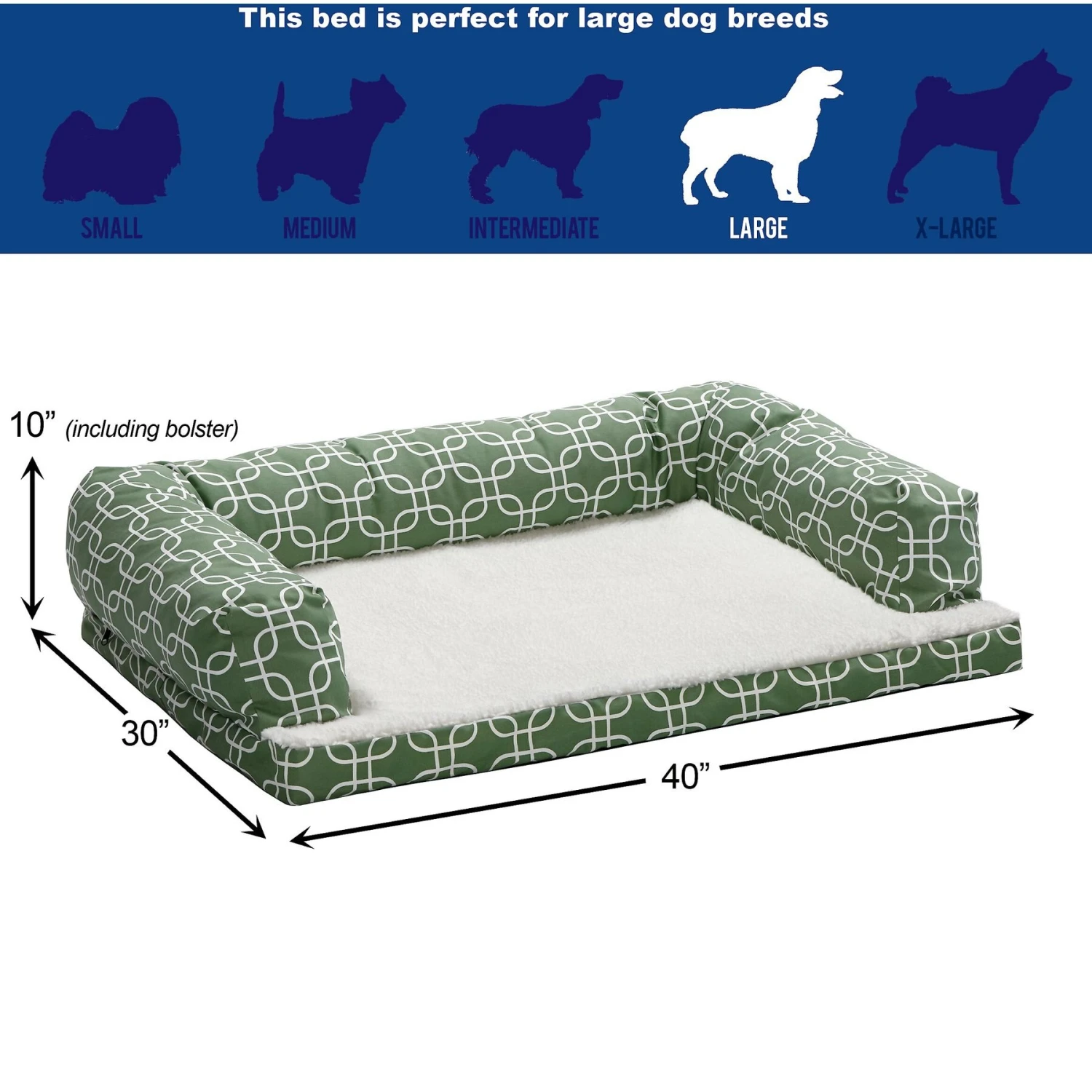 MidWest Orthopedic Bolster Dog Bed With Removable Cover 4 MidWest Orthopedic Bolster Dog Bed With Removable Cover - Image 2