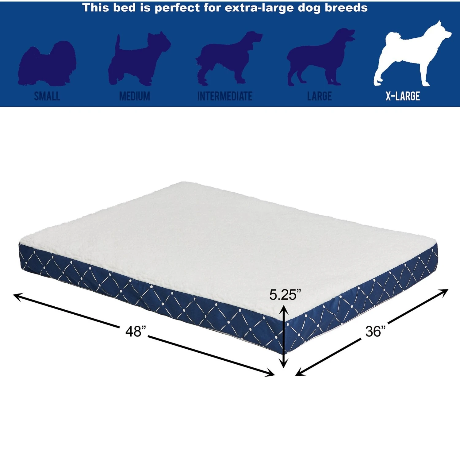 MidWest QuietTime Couture Donovan Orthopedic Pillow Dog Bed With Removable Cover 5 MidWest QuietTime Couture Donovan Orthopedic Pillow Dog Bed With Removable Cover - Image 3