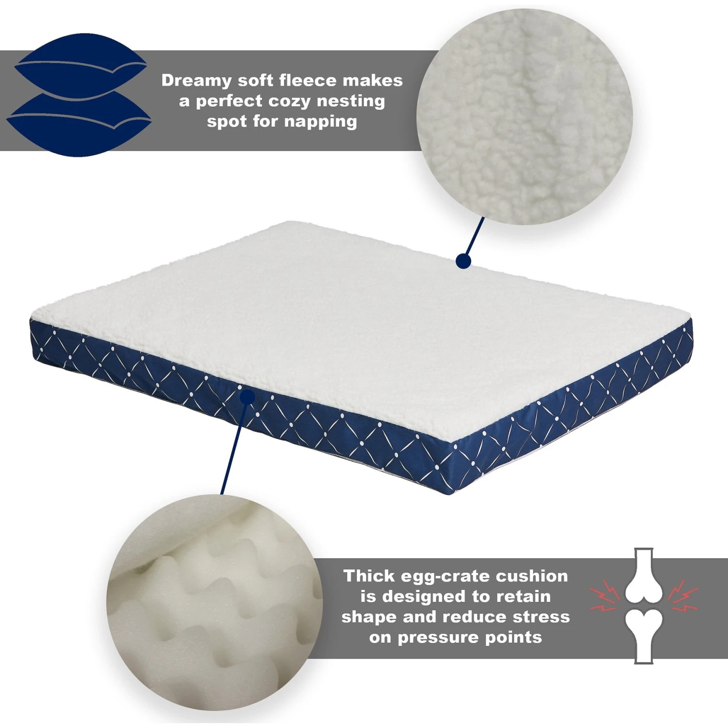 MidWest QuietTime Couture Donovan Orthopedic Pillow Dog Bed With Removable Cover 6 MidWest QuietTime Couture Donovan Orthopedic Pillow Dog Bed With Removable Cover - Image 4