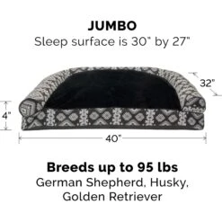 FurHaven Southwest Kilim Bolster Cat & Dog Bed -Blue Buffalo || ROYAL CANIN || Wellness Sales 213485 PT4. AC SS1800 V1687353921