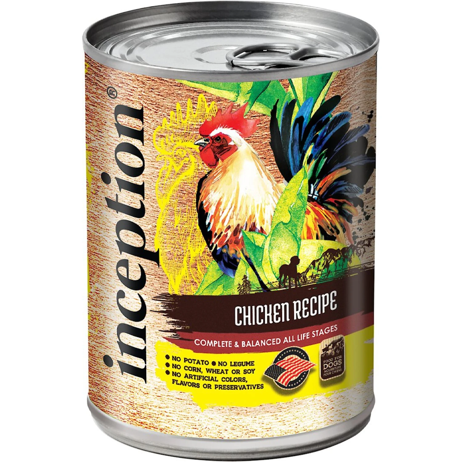 Inception Chicken Recipe Canned Dog Food, 13-oz, Case Of 12 3 Inception Chicken Recipe Canned Dog Food, 13-oz, Case Of 12