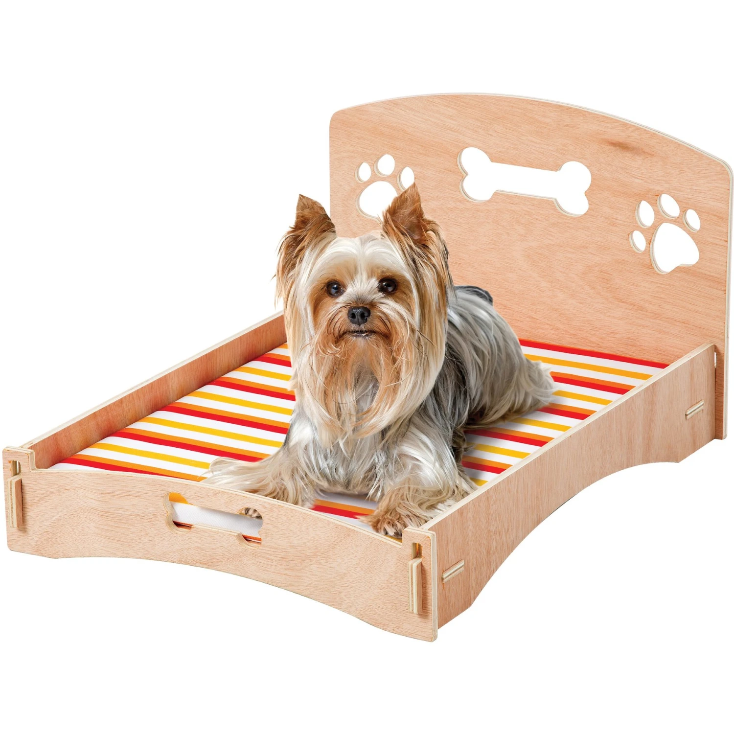 Etna Wooden Bone & Paw Design Sofa Cat & Dog Bed With Removable Cover 3 Etna Wooden Bone & Paw Design Sofa Cat & Dog Bed With Removable Cover
