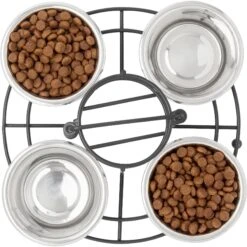 Frisco Multi Pet Feeding 4-Bowls Stainless Steel Dog & Cat Bowls, 0.5 Cup -Blue Buffalo || ROYAL CANIN || Wellness Sales 213787 PT4. AC SS1800 V1599240375