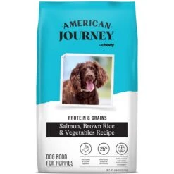 American Journey Protein & Grains Puppy Salmon, Brown Rice & Vegetables Recipe Dry Dog Food, 28-lb Bag