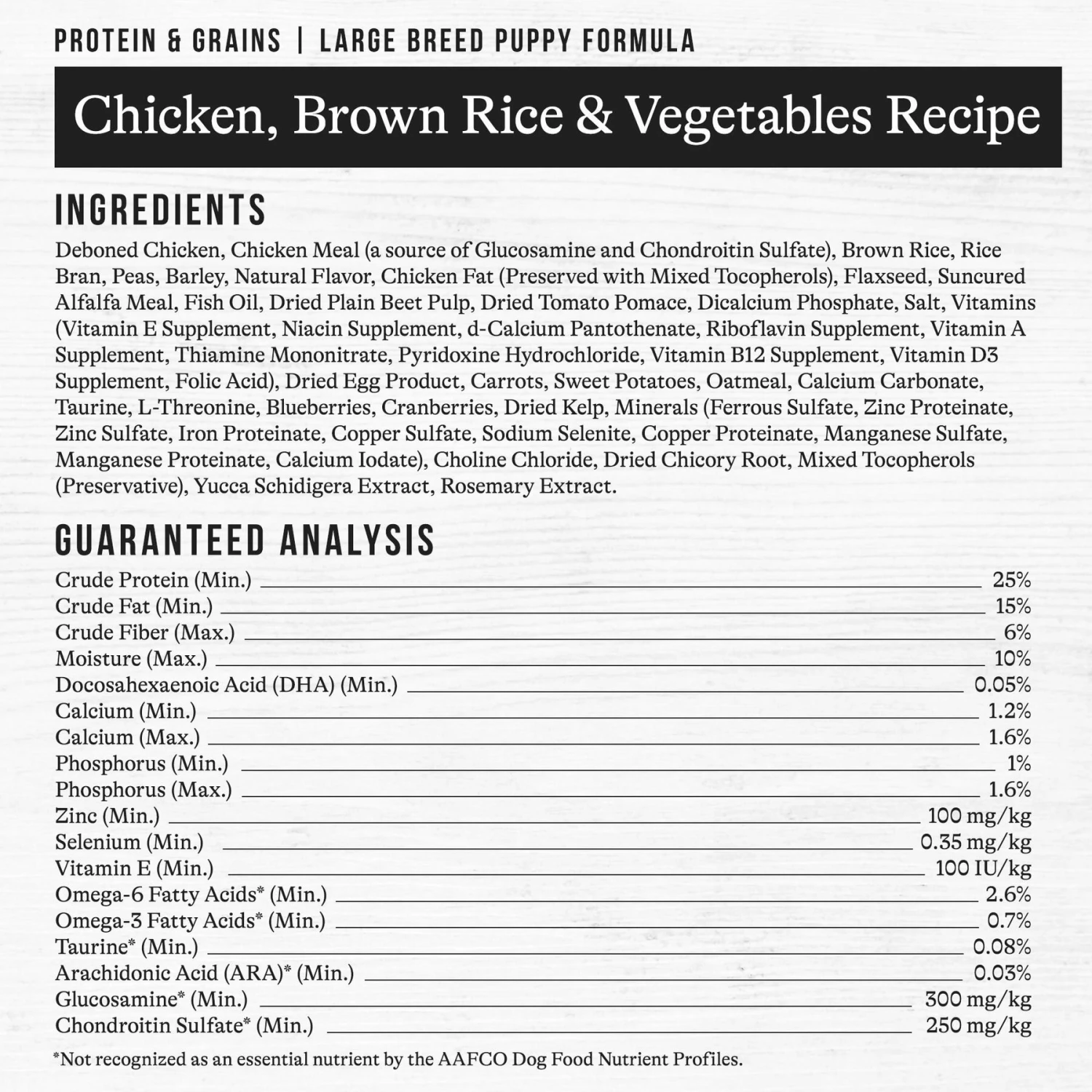 American Journey Protein & Grains Large Breed Puppy Chicken, Brown Rice & Vegetables Recipe Dry Dog Food, 28-lb Bag 11 American Journey Protein & Grains Large Breed Puppy Chicken, Brown Rice & Vegetables Recipe Dry Dog Food, 28-lb Bag - Image 9