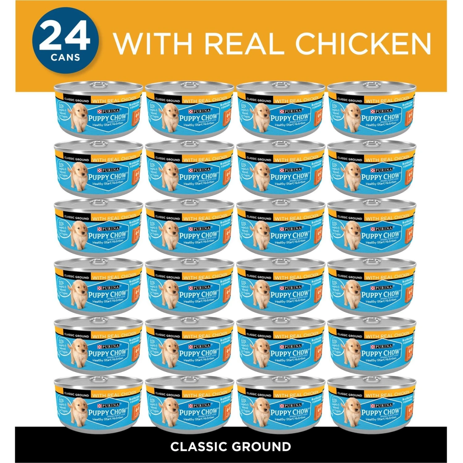Puppy Chow Classic Ground Chicken Pate Wet Puppy Food, 5.5-oz Can, Case Of 24 4 Puppy Chow Classic Ground Chicken Pate Wet Puppy Food, 5.5-oz Can, Case Of 24 - Image 2