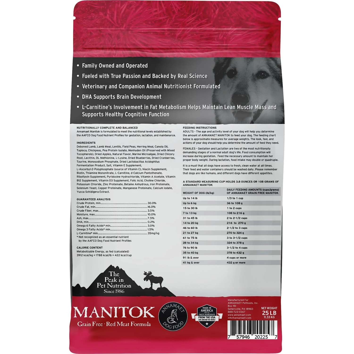 Annamaet Grain-Free Manitok Red Meat Formula Dry Dog Food 4 Annamaet Grain-Free Manitok Red Meat Formula Dry Dog Food - Image 2