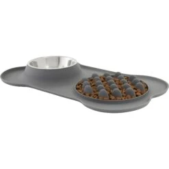 Frisco Silicone Slow Feeder Mat With Stainless Steel Bowl -Blue Buffalo || ROYAL CANIN || Wellness Sales 215983 PT2. AC SS1800 V1591020078