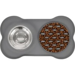 Frisco Silicone Slow Feeder Mat With Stainless Steel Bowl -Blue Buffalo || ROYAL CANIN || Wellness Sales 215983 PT4. AC SS1800 V1591020085