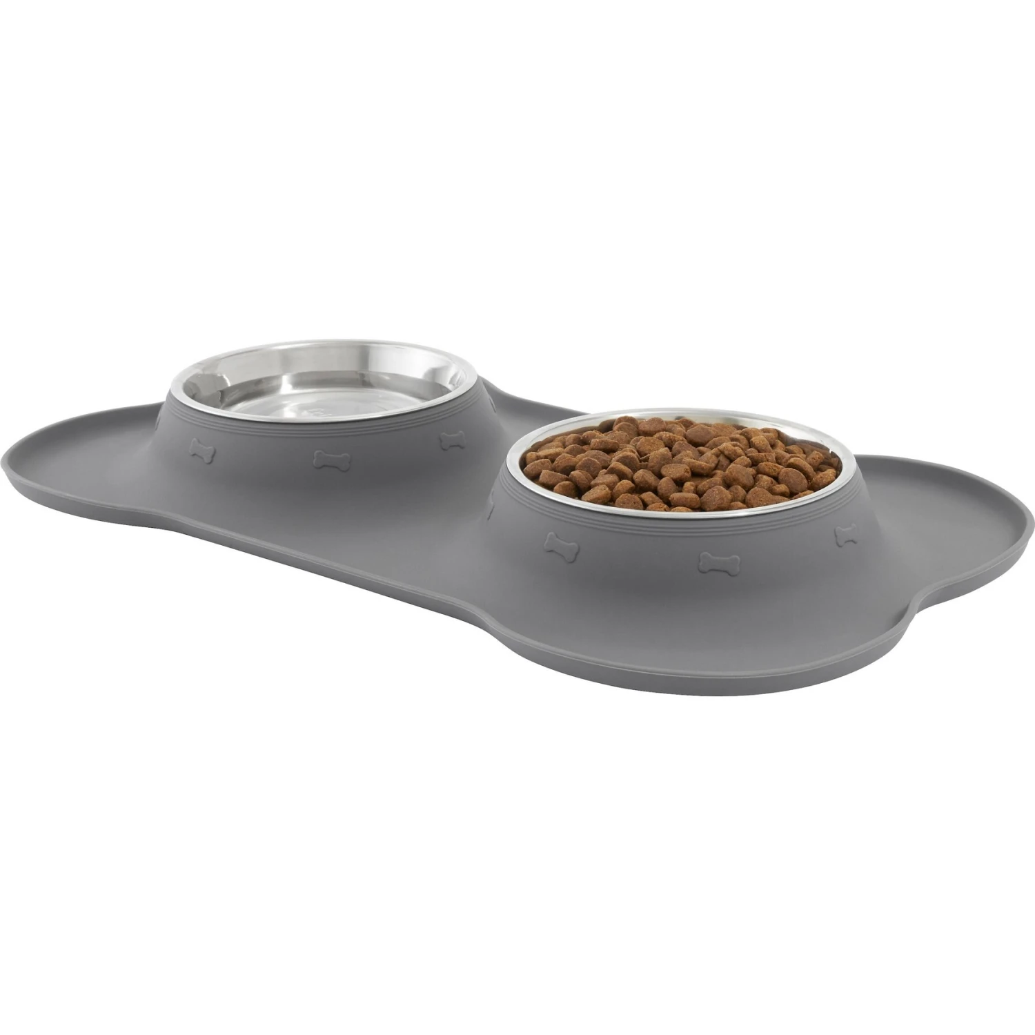Frisco Silicone Stainless Steel Double Diner Dog & Cat Bowl 5 Frisco Silicone Stainless Steel Double Diner Dog & Cat Bowl - Image 3